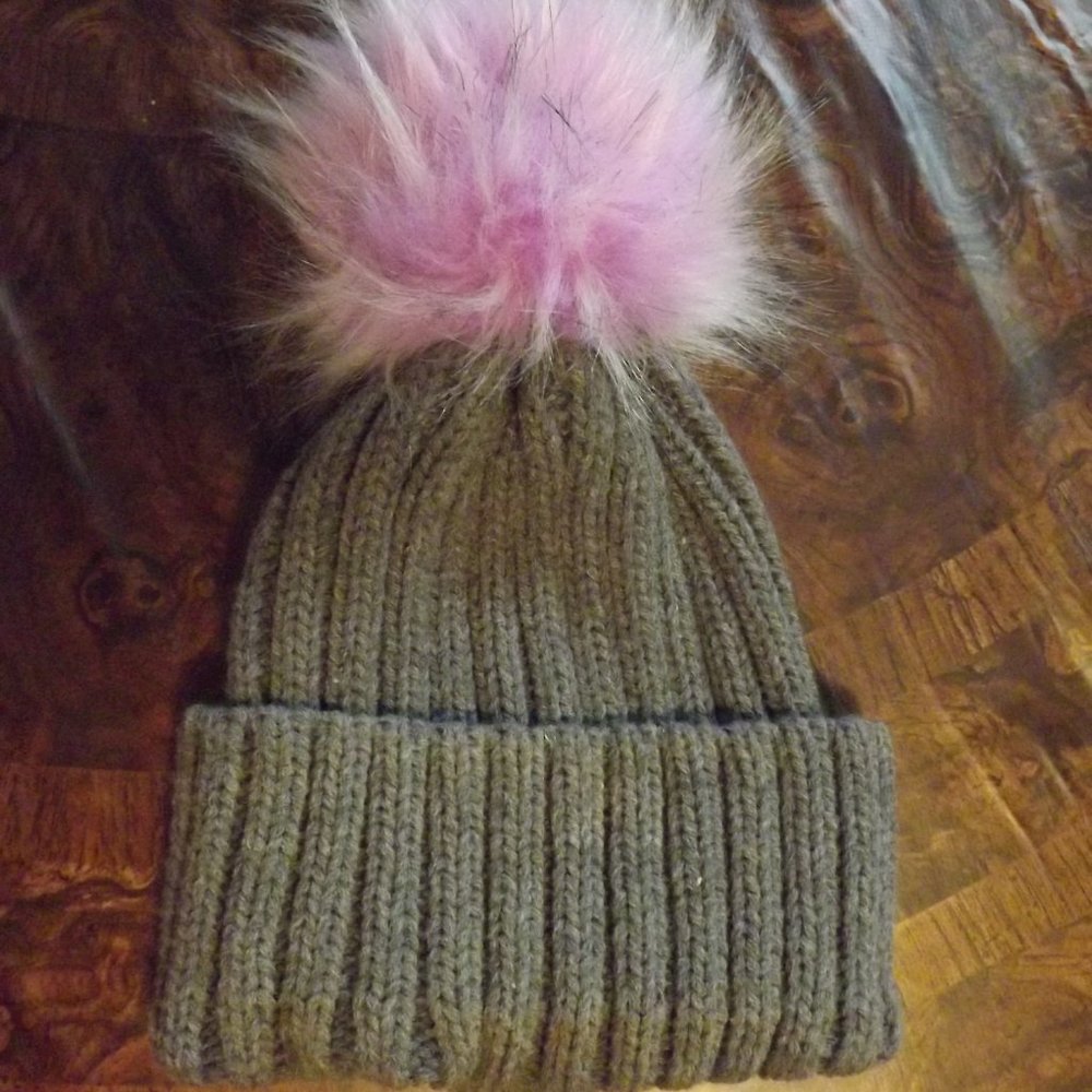 Free Press Hat with Pom Pom